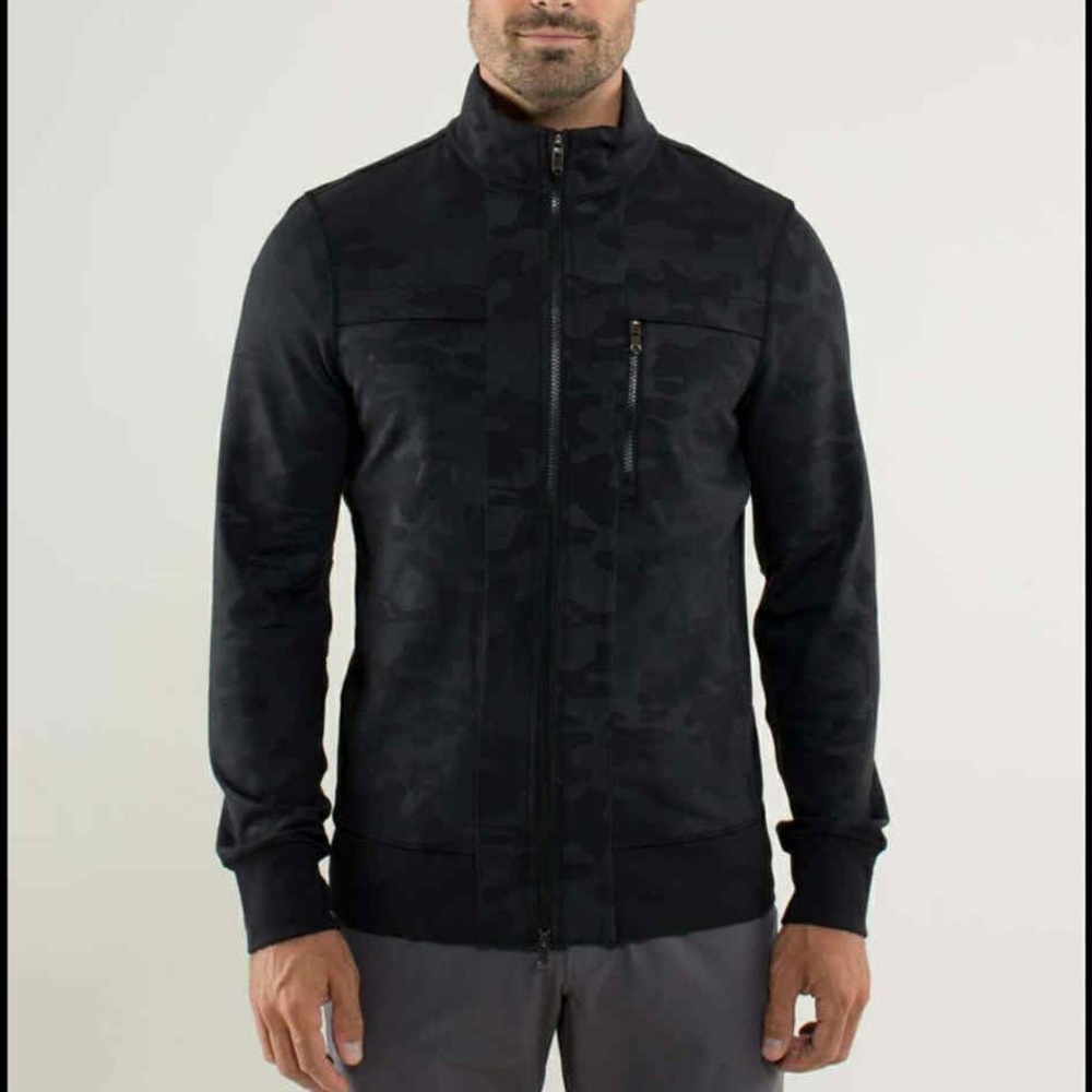 Lululemon Athletica Black Camouflage Zip Jacket